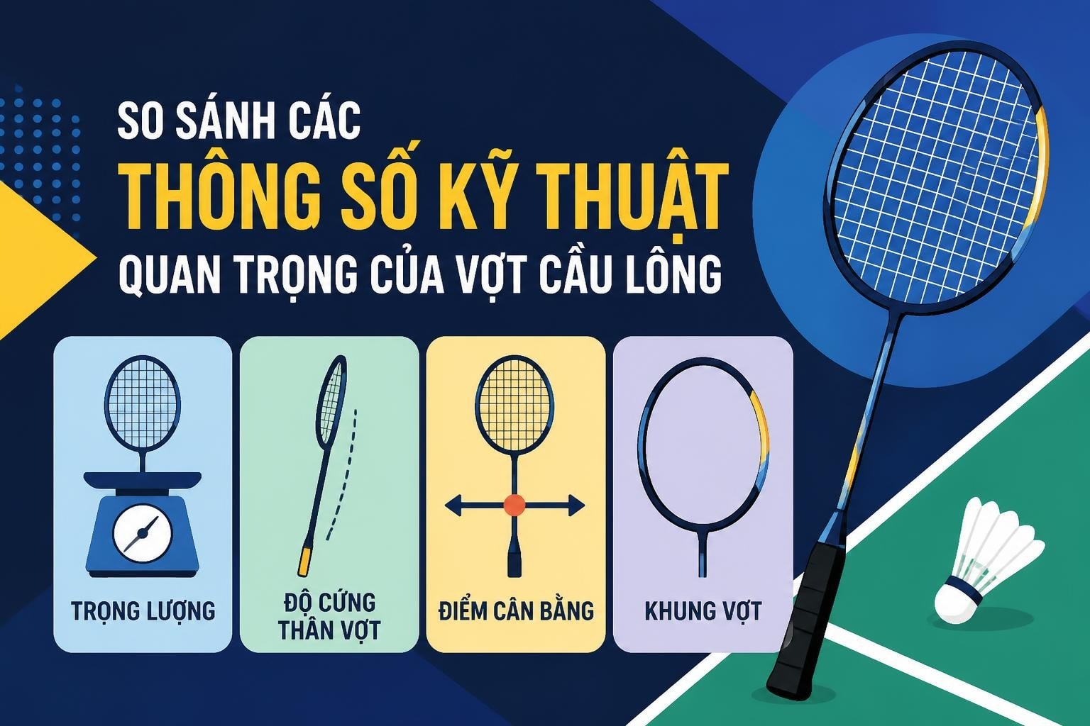 Vợt Cầu Lông: Hướng Dẫn Chọn Vợt Phù Hợp Năm 2026